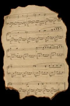 Old burnt notes Stock Photos