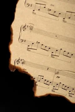 Old burnt notes Stock Photos