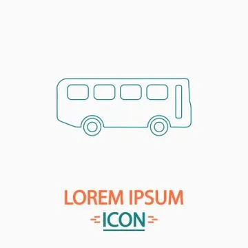 Old Bus computer symbol 스톡 일러스트
