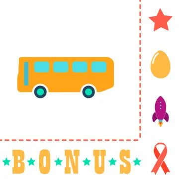 Old Bus computer symbol イラスト素材