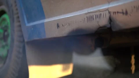 Old bus exhaust 動画素材 238894844