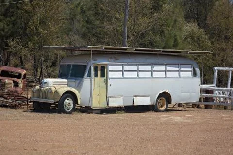 Old Bus On Gem Fields Stock Photos
