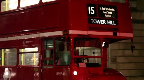 Old bus from London Stock Footage 55766722
