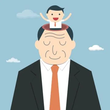 Old Businessman Stock Illustration