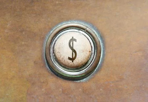 Old button - dollar Stock Photos