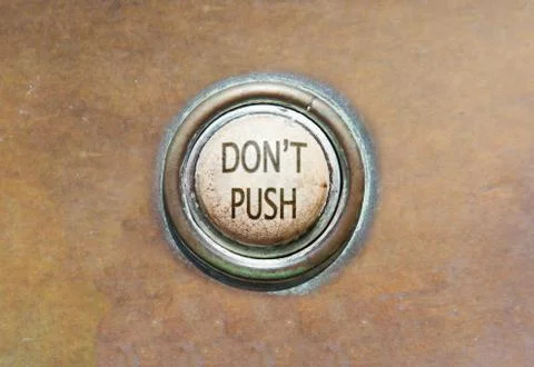Old button - don't push Stock Photos