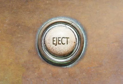 Old button - eject Stock Photos