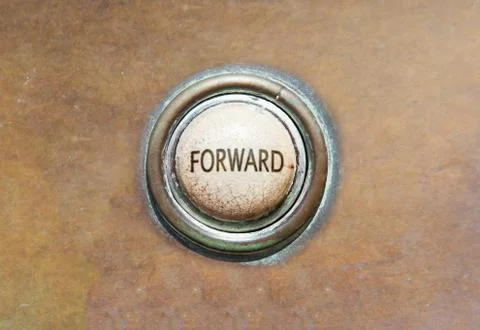 Old button - forward Stock Photos