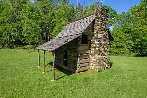 Old Cabin in the Mountains Stockfoto's