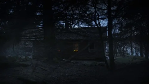 Old Cabin in the woods Stock Footage 73020949