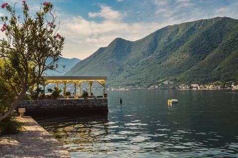 The old cafe on the water Stock Photos