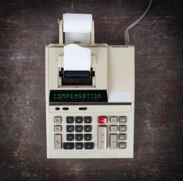 Old calculator - compensation Stock Photos