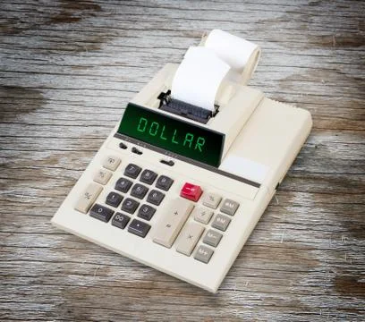 Old calculator - dollar Stock Photos