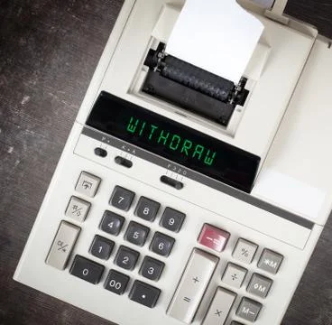 Old calculator - withdraw Stock Photos