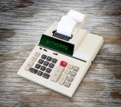 Old calculator - withdraw Stock Photos