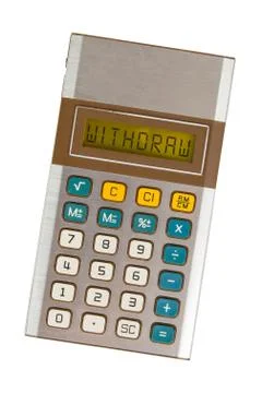 Old calculator - withdraw Stock Photos
