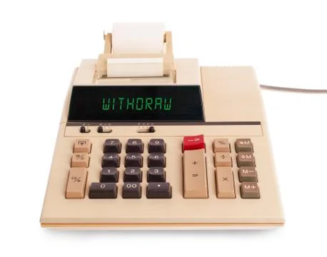 Old calculator - withdraw Stock Photos