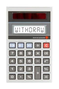 Old calculator - withdraw Stock Photos