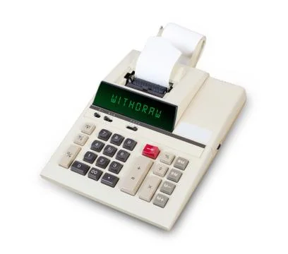 Old calculator - withdraw Stock Photos