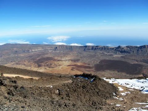 Old caldera of Teide volcano Foto stock