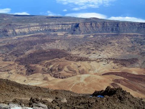 Old caldera of Teide volcano Stock Photos
