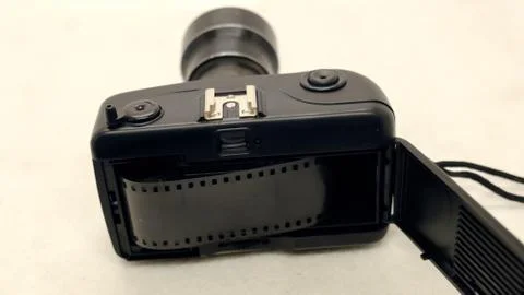 Old camera back view Stock Photos