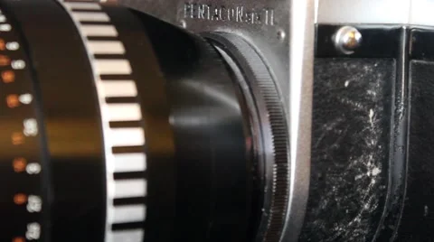 Old camera close-up Stock Footage 49240351