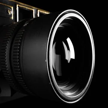 Old camera close-up Stock Illustration