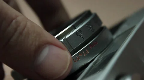 Old camera focus Stock Footage 34371907