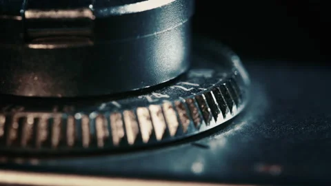 Old camera frame speed knob Video stock 130315310