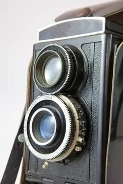 Old camera isolated Stock Photos