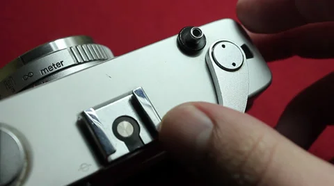 Old camera Konica detail Stock Footage 34373233