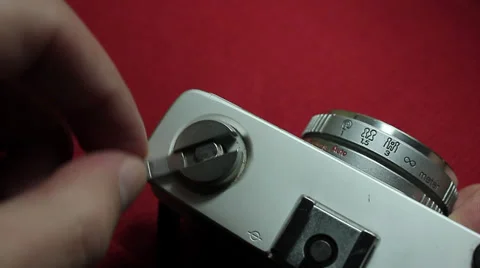 Old camera Konica detail Stock Footage 34373251
