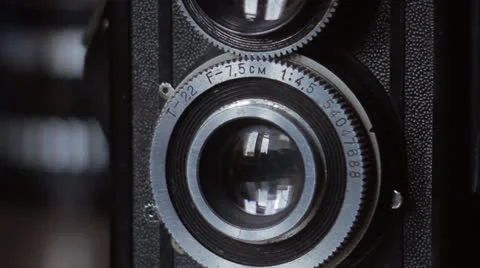 Old camera lens focusing Video stock 24899132
