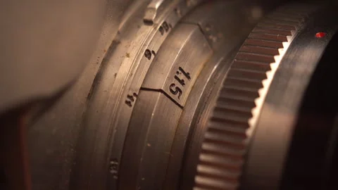 Old camera lens focusing Stock Footage 290521168