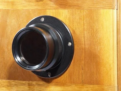 Old camera lens. Stock Photos