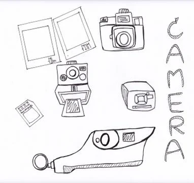 Old camera polariod 库存照片