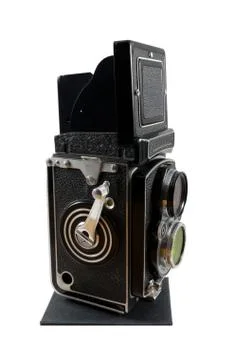 Old camera, right side Stock Photos