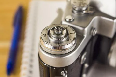 Old camera shutter button Stock Photos