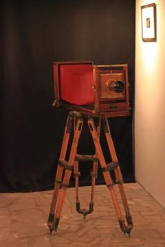 Old camera in the studio Foto stock