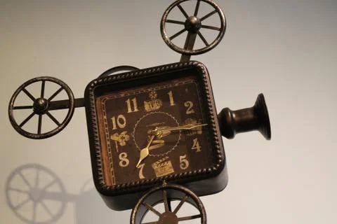 Old camera turned into a clock Stock Photos