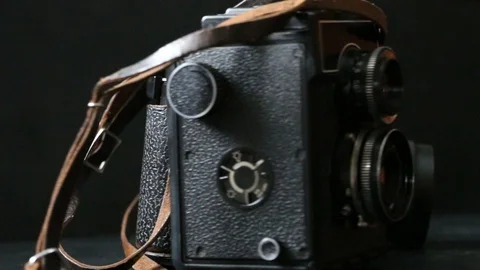 Old camera under the film. Stock Footage 101244689