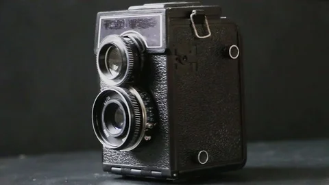 Old camera under the film. Stock Footage 101244693