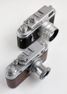 Old cameras Stock Photos