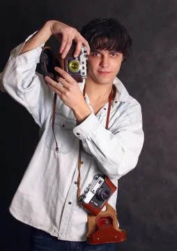 Old cameras Stock Photos