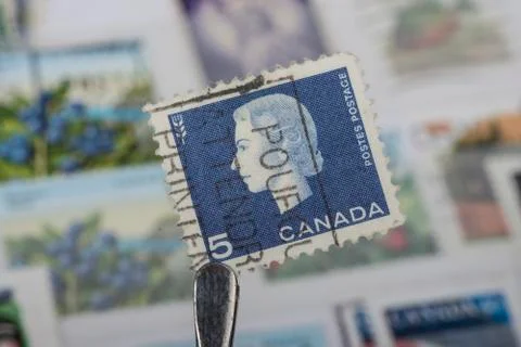 Old  Canadian  stamp Stock Photos