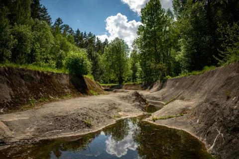 Old canal 스톡 사진
