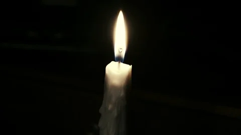Old candle is blown out Stock Footage 101072408