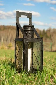 Old candle lantern Stock Photos
