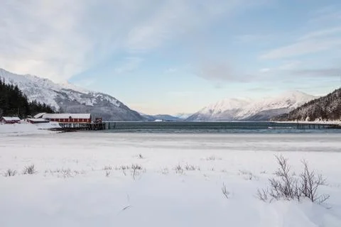 Old cannery in winter Stock Photos